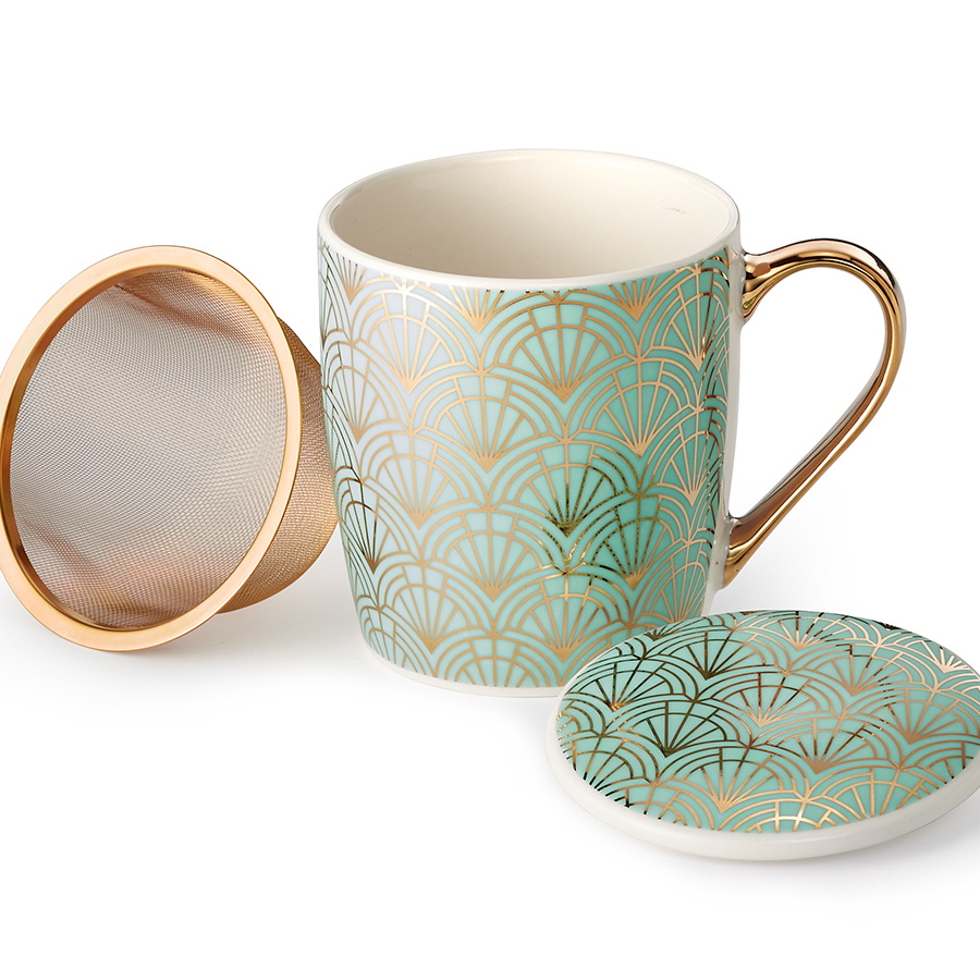 Theemok met filter "Art  Déco"