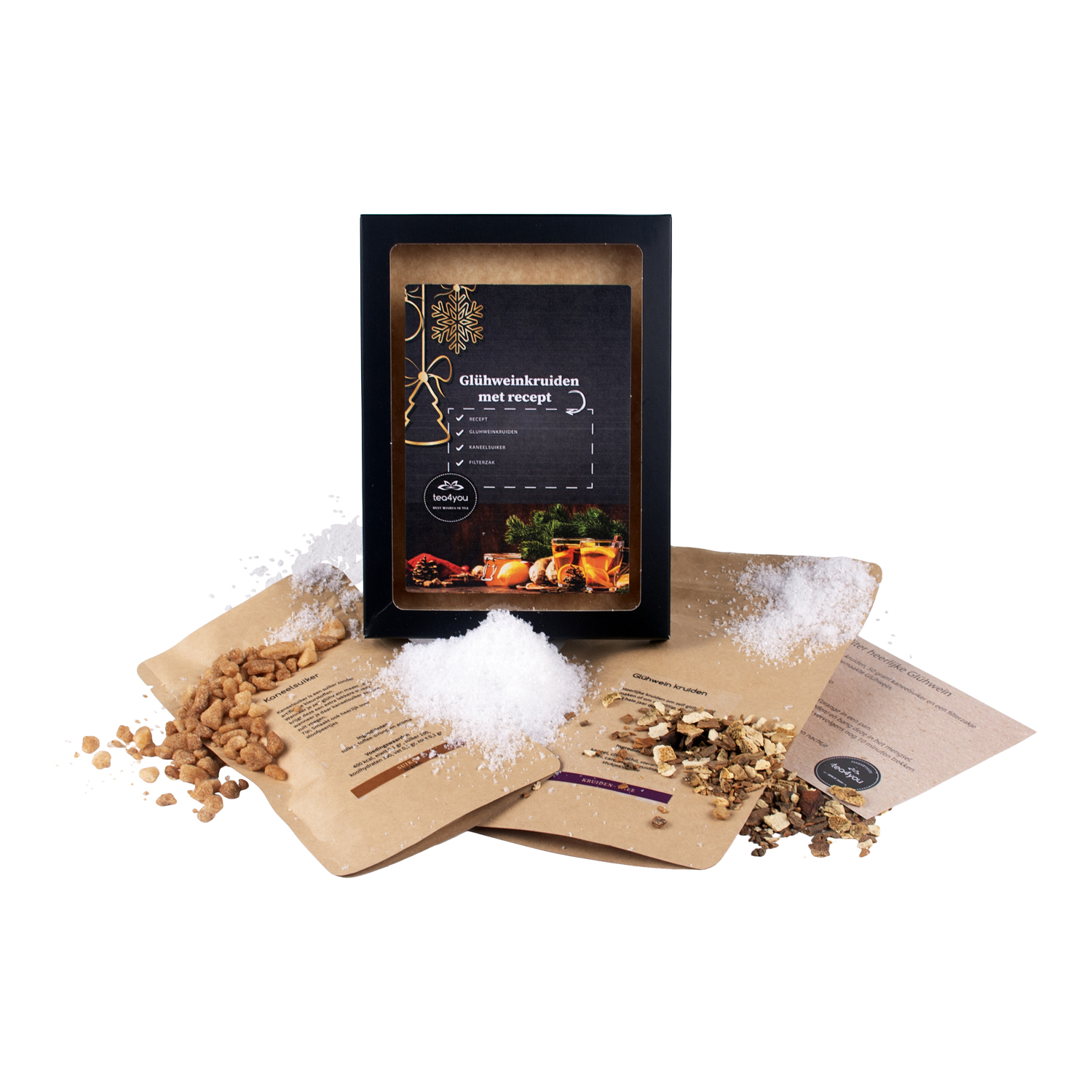 Doosje Glühwein-kruiden met recept
