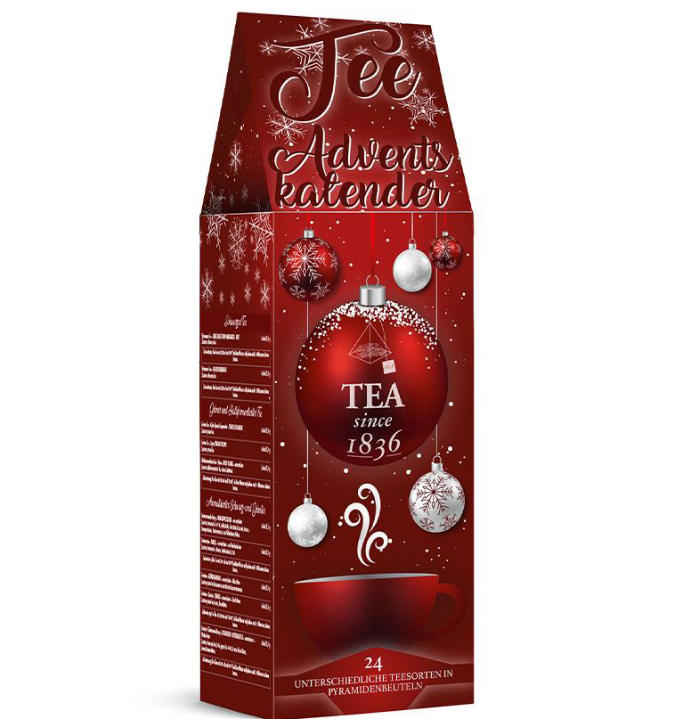 Adventskalender thee "Kerstbal rood"