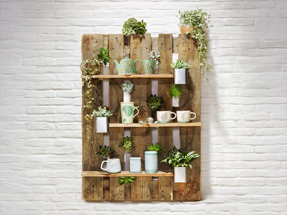 Wilde bloemen theepot groen 