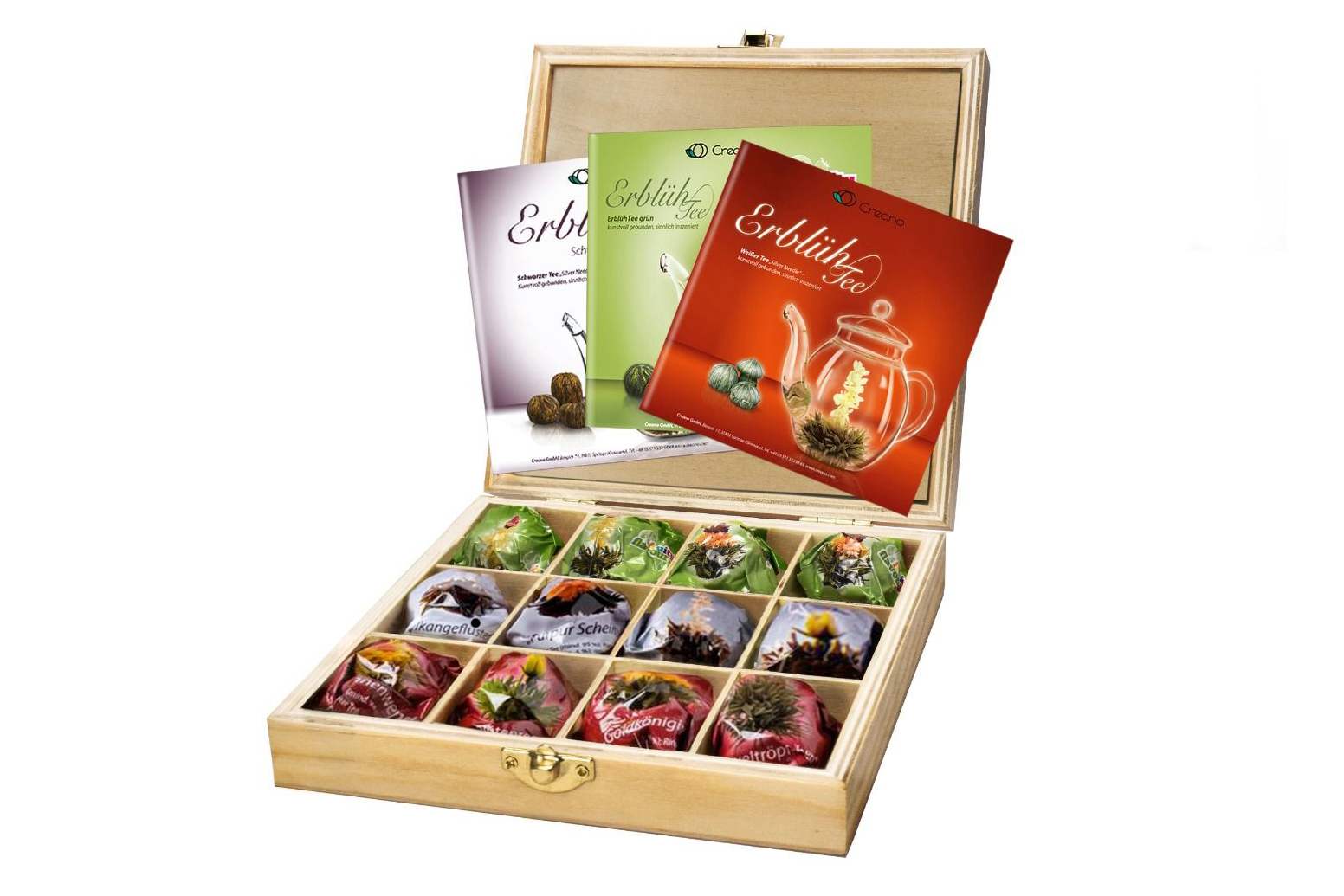 Cadeaubox met 12 theebloemen