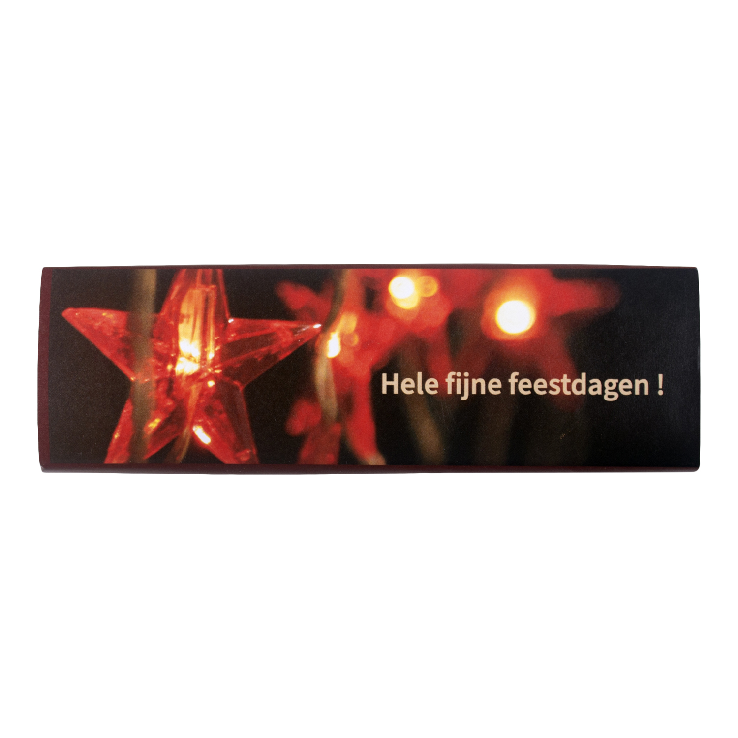 Chocoladereep "Hele Fijne Feestdagen" 