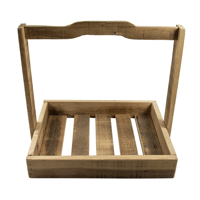 Houten krat met hengsel