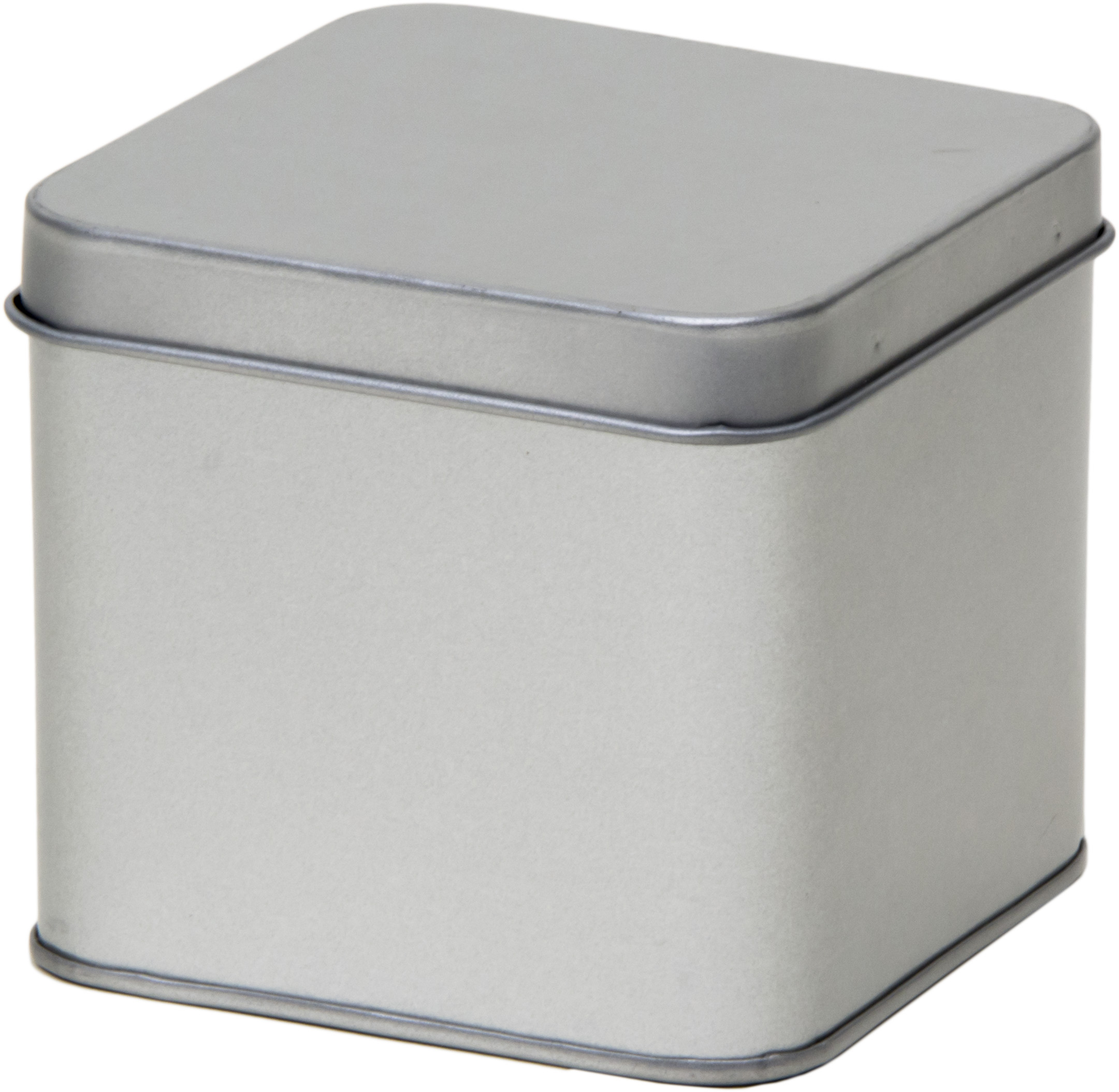 Vierkant blik met overschuifdeksel 8,8x8,8x8 cm