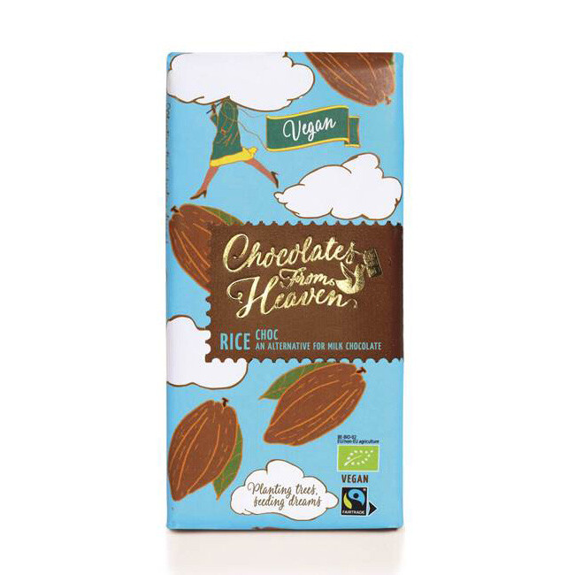 Rijst chocolade plak 100 gram (Vegan)