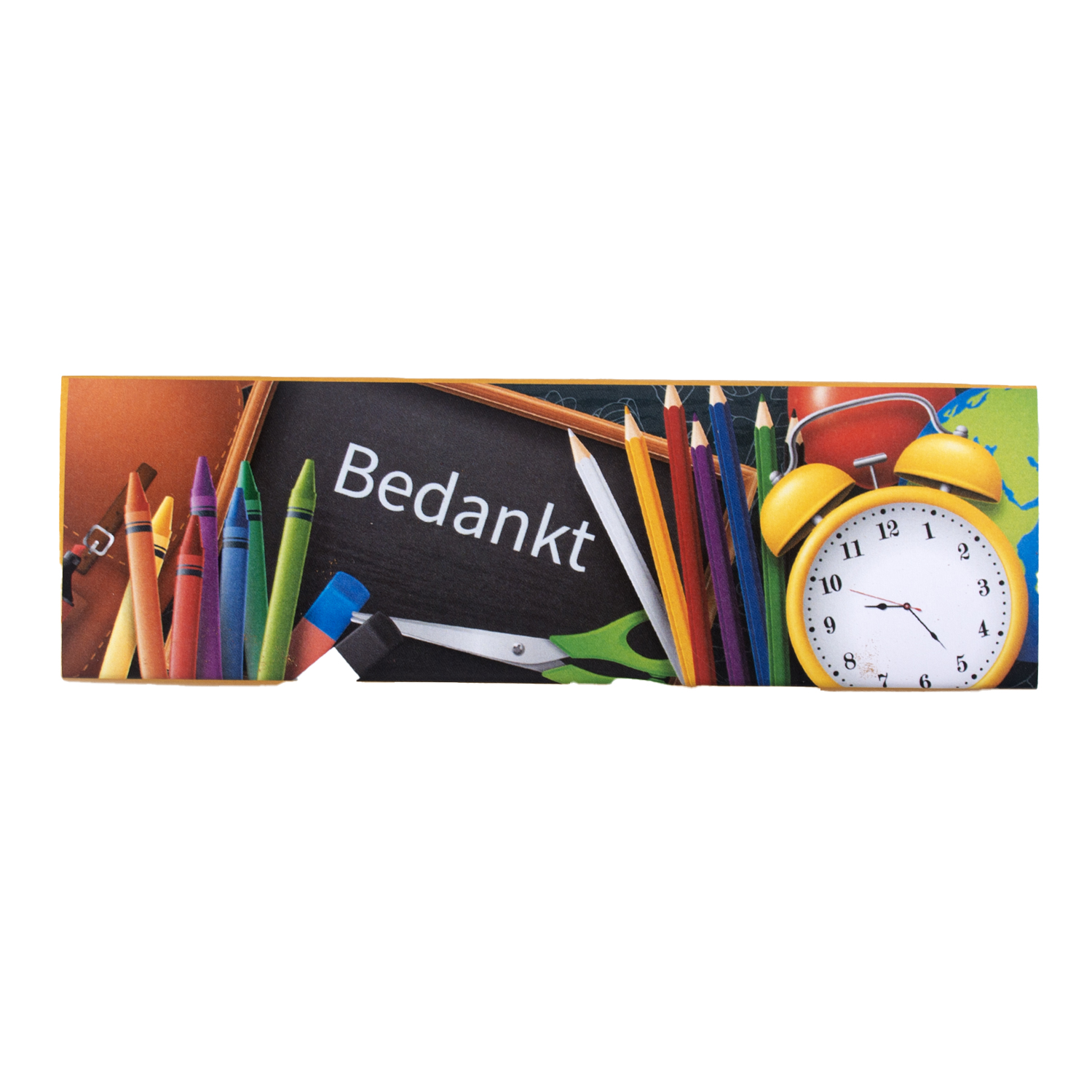 Chocoladereep "Bedankt" voor meester of juf