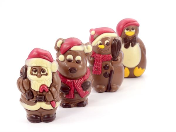 Kerst Chocolade figuren 4 stuks