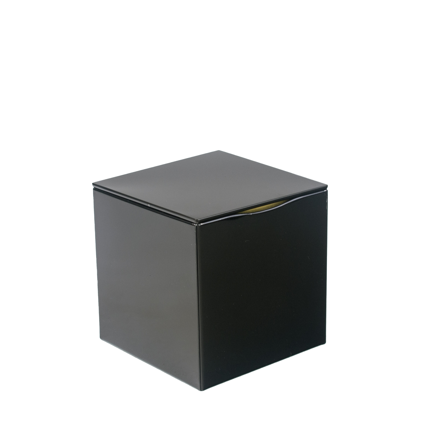 Blik vierkant 'De Luxe' met indrukdeksel 10x10x10 cm