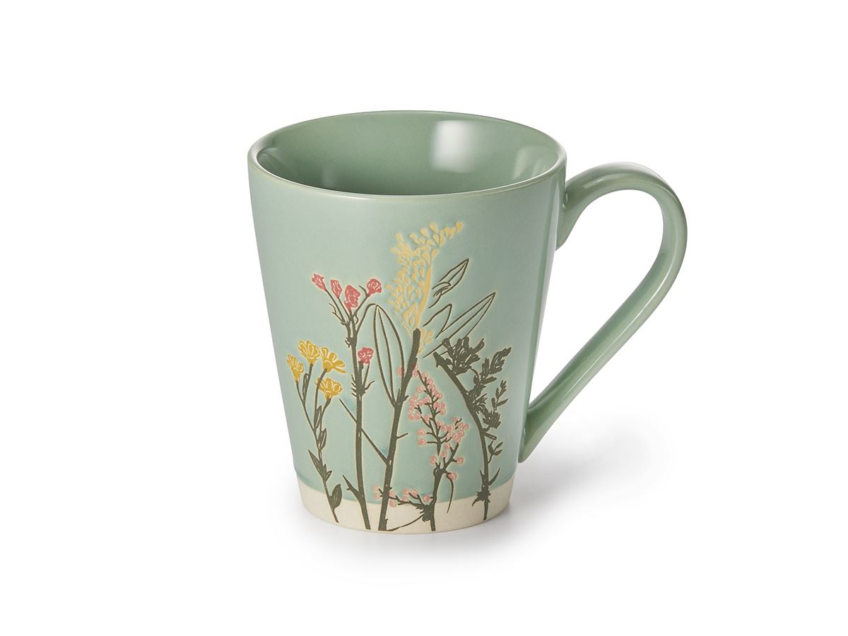 Wilde bloemen theepot groen 