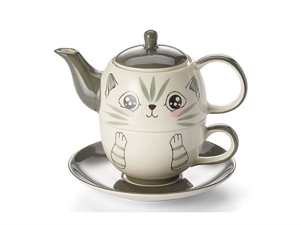 Tea-for-one set "My Cat"