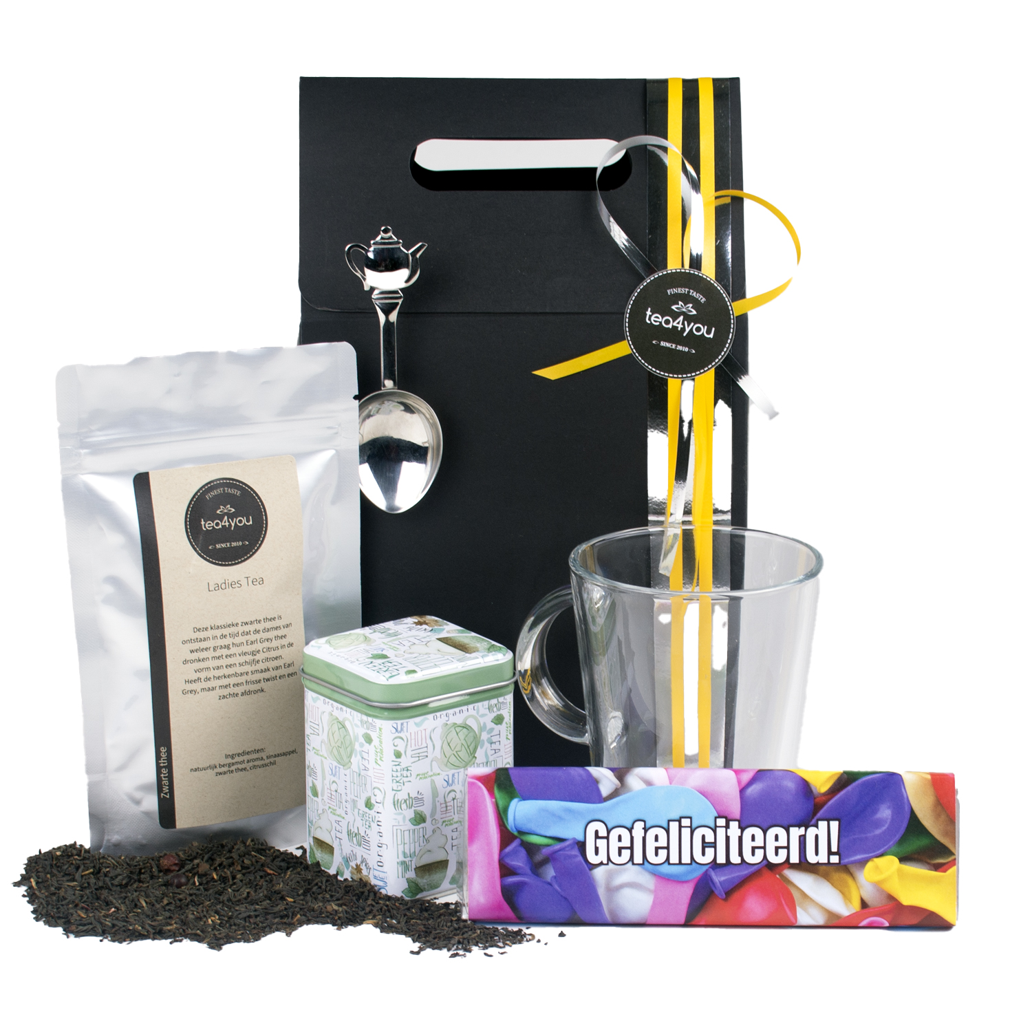 Thee cadeau "Gefeliciteerd"