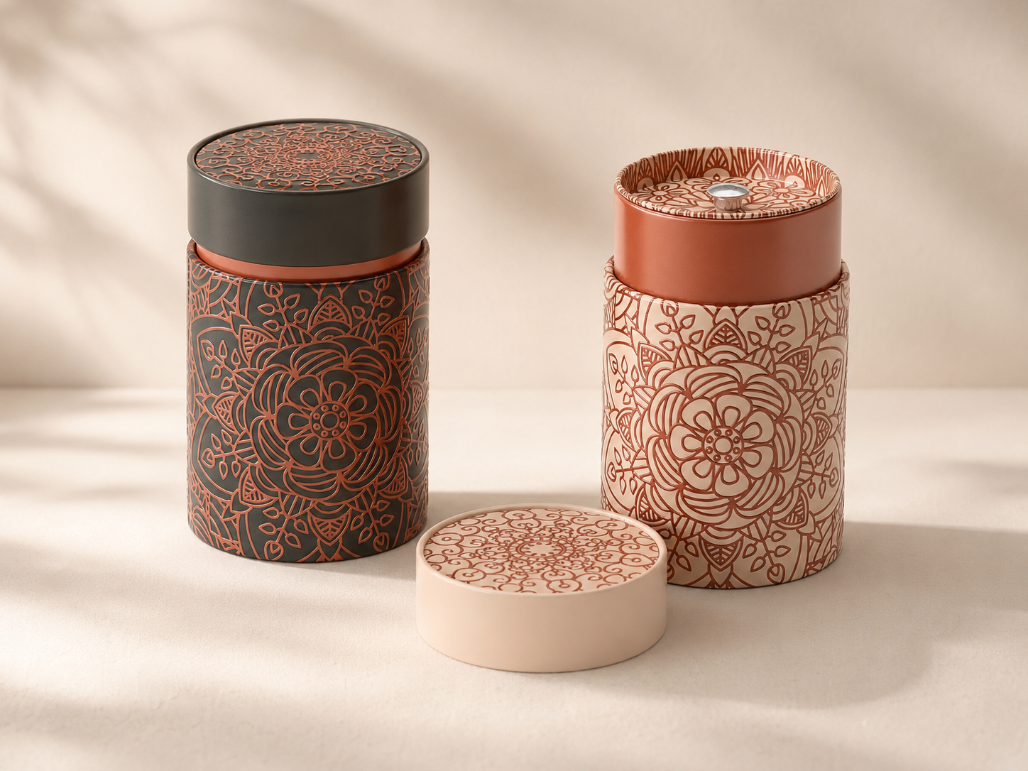 Mandala theeblik set 2 stuks Small