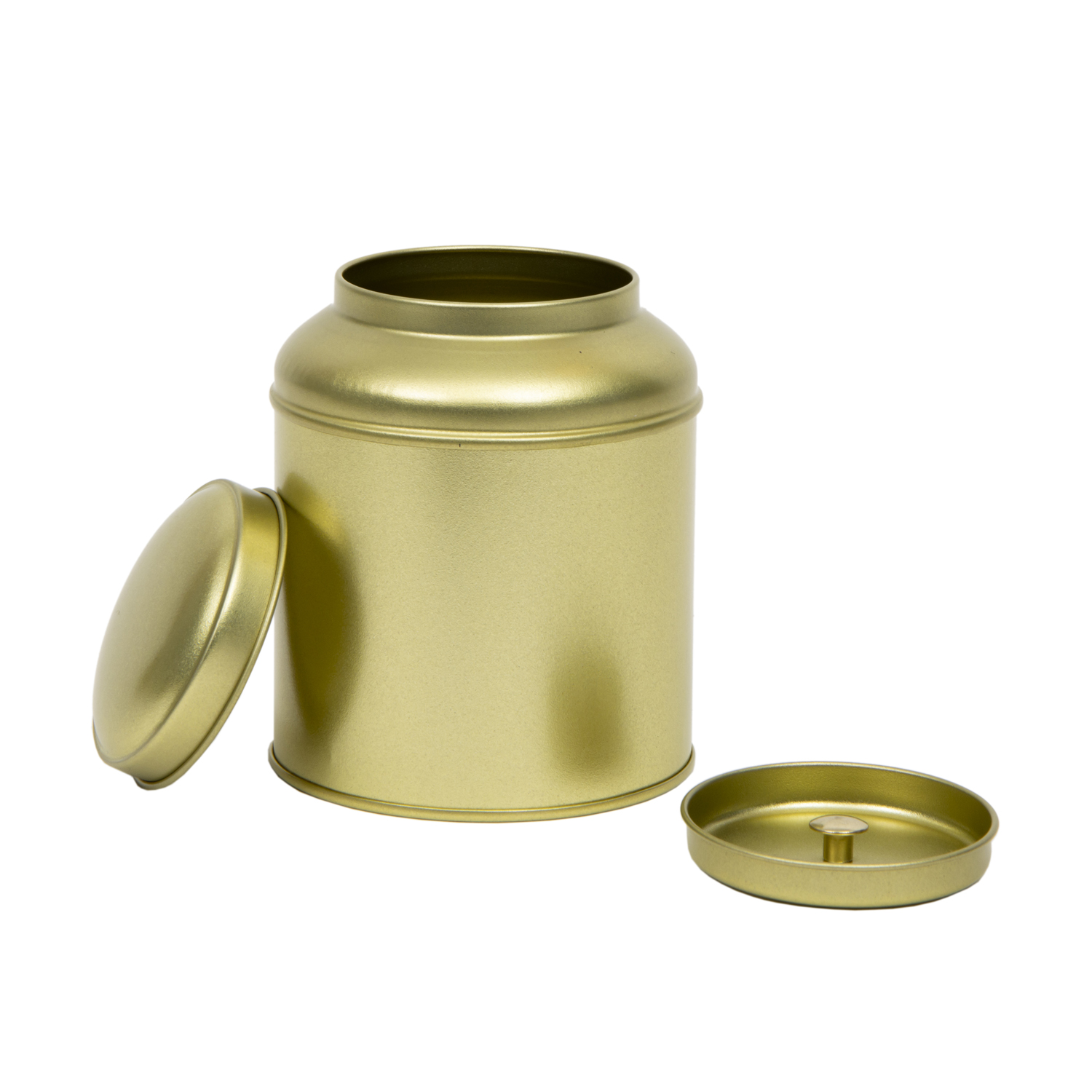 Theeblik goud met aroma deksel 7,2 x 9,0 cm  