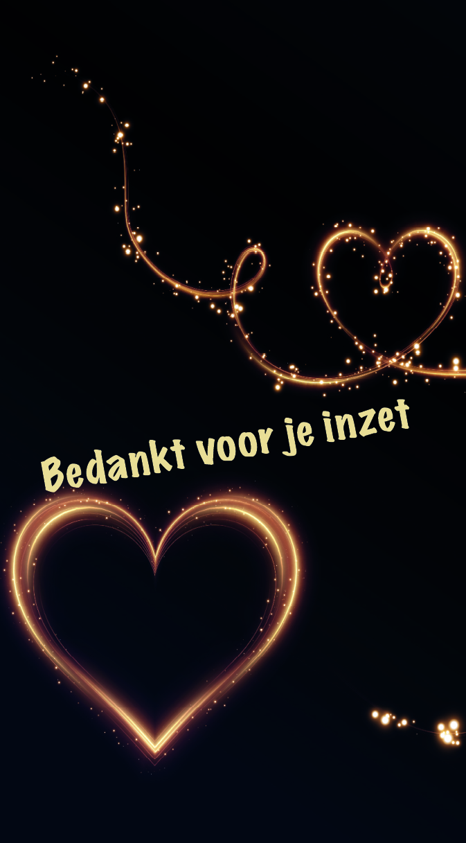 Chocoladereep " Bedankt voor je inzet" 